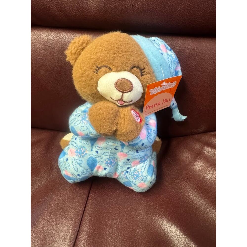 NEW Praying Bear Recite‎ Bedtime Prayer Hot Air Balloons Girl/Boy Plush Doll Toy